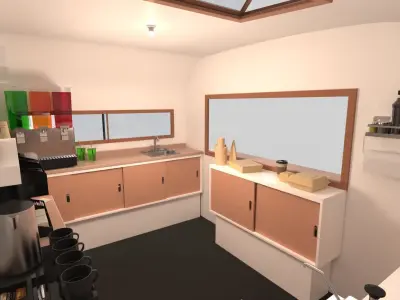 Mobile Food Cart 3D model