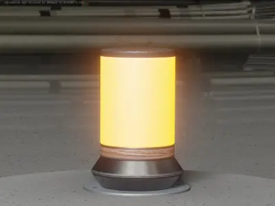 Wood Light-Column 2 - Low-Poly Street-Light Set-9 Low-poly 3D model