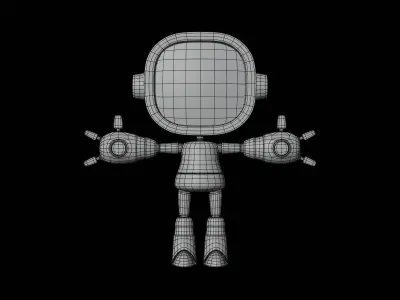 Cute Cartoon Robot 3D Character for Animation Ar Vr Game  3D model