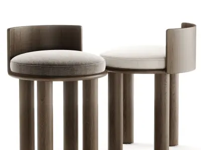 Low Back Stool 3D model