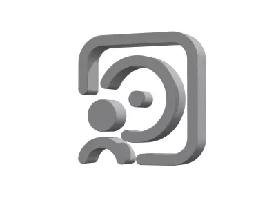 3d album circle user Low-poly 3D model