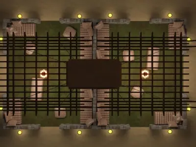 Double Pergolas in Traditional Arabic Style 3D model