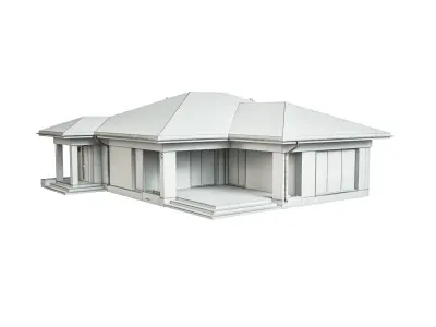 Residential house 3D model get