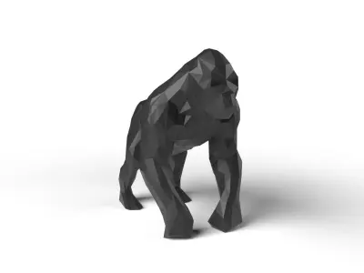 Gorilla Low Poligonal Low-poly 3D model
