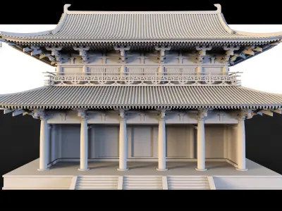 Suzakumon- 3d Model 3D model