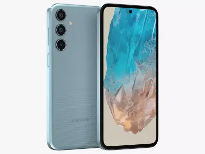 Samsung Galaxy M35 Light Blue Low-poly 3D model