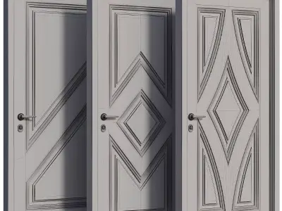 Entrance door set261 3D model