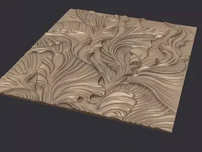 Organic Motion 3D Wall Panel 3D print model