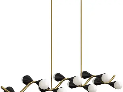 Jonathan Adler Caracas 14 Light Chandelier Low-poly 3D model