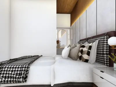 modern luxurious bedroom   3D model