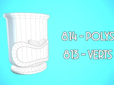 TOTEM STYLIZED CARTOON Low-poly 3D model