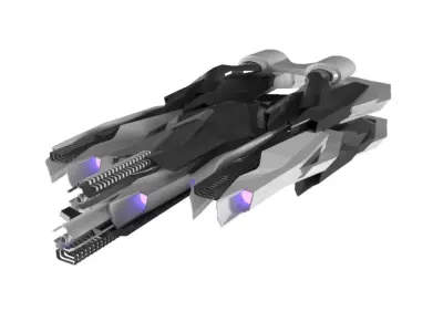 Mothership Spaceship Sci-Fi Game Model 3D  3D model