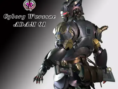 Cyborg  War Zone - Adam01 Low-poly 3D model