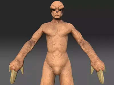 Jovian Alien Monster Low-poly 3D model