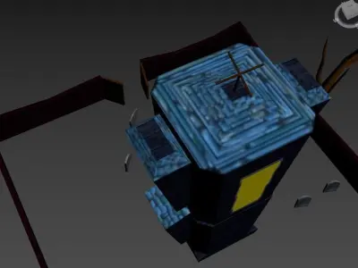 The Haunted House Low Poly Low-poly 3D model