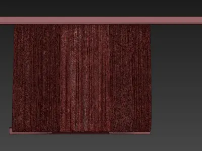 Curtains with window 7 3D model