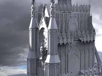 Gothic Cathedral Cult Architecture Cathedral 3 3D model