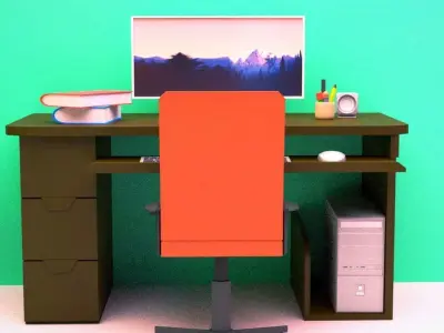 study room Free 3D model