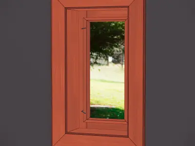 Small Wood Window 3D model
