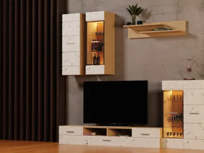 AlphaB2B TV SNOWLATTE - Tv Unit Free low-poly 3D model