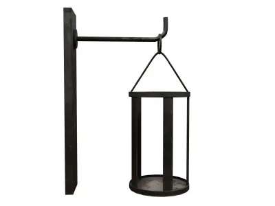 Medieval Torch Low-poly 3D model 10