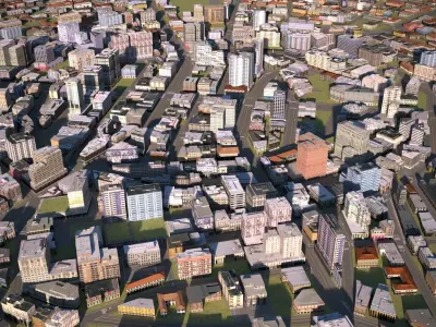 City 12 Low-poly 3D model