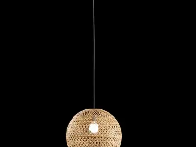 Kaseberga rattan pendant Lamp by IKEA 3D model