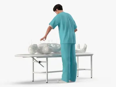  Asian Medic with Acupuncture Mannequin 