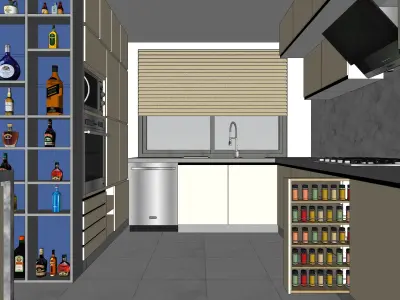 modern kitchen high poly 3d model 3D model