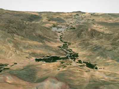 Village Fordo Iran 3D model