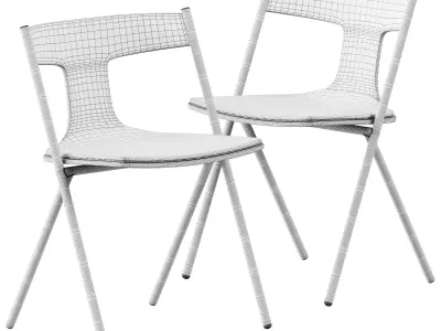 Quadra Chair with Cushion by Viccarbe 3D model