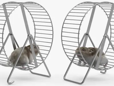  Pet Exercise Wheel on Stand with Running Hamster Fur 