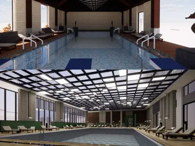 collection swimming pools -B6 3D model