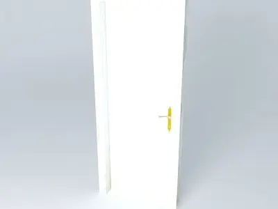 White Indoor Door 3D model
