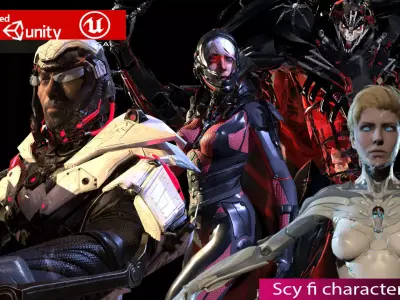 Collection of Scy fi characters 3D Model Pack