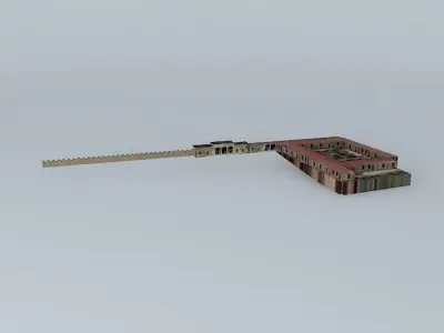 Puerta Carlos III and the House of Batista Santo Domingo Domi... Free 3D model