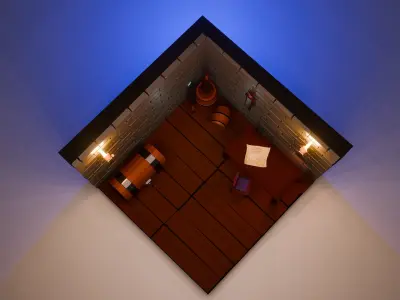 Anciant Room Low-poly 3D model