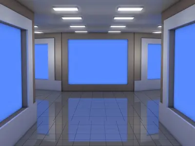 Sci Fi Corridor  Low-poly 3D model