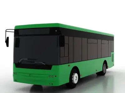 Bus Bogdan A50110 UA Low  Low-poly 3D model