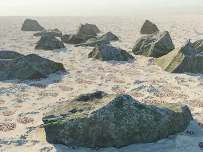 Rock and Sand 3D model
