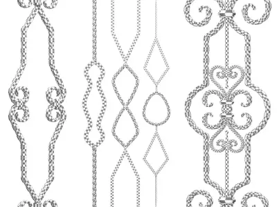 Wrought iron panel No 10 3D model