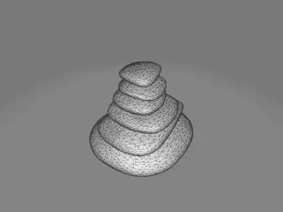 Stacked Stones Low-poly 3D model