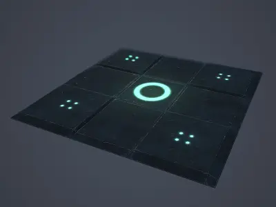 Sci-Fi Floor - Low Poly Free low-poly 3D model