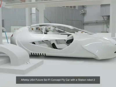2 Best Affekta Sci-Fi Future HooverCar in 1 3D Model Pack