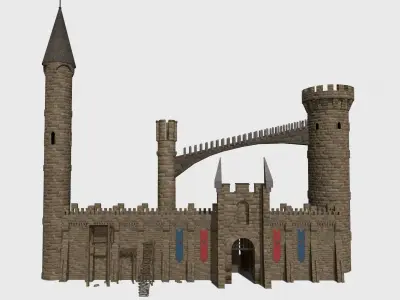 Castle Package Low-poly 3D model