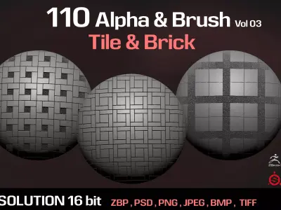 110 Alpha and Brush Vol 03 Texture