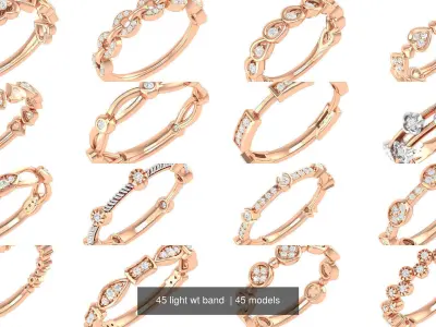 45 light wt band  3D Model Pack