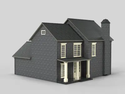 British House Design 09T1  Low-poly 3D model