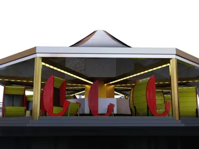 Low Poly Theme Park 3D model