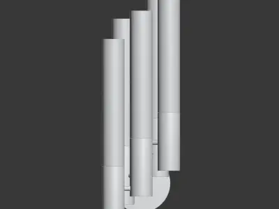 Burj Wall Lamp Luxxu 3D model